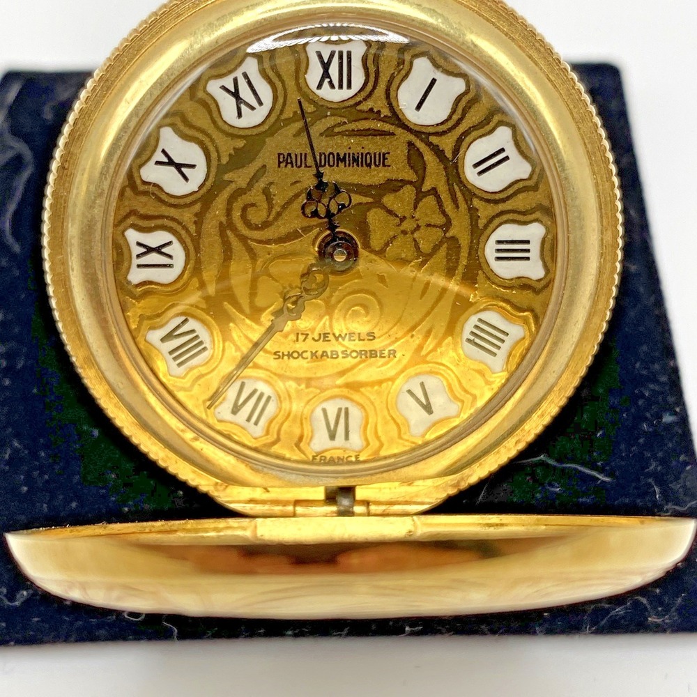 Vintage Paul Dominique 17 Jewels Swiss Mechanical Wind Up Pocket Watch RUNS